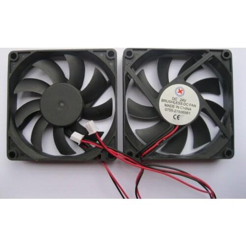 36 pcs Brushless DC Cooling Fan 9 Blade 24V 8015S 80x80x15mm 2 Wires Black