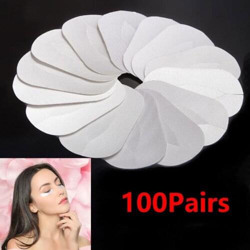 100 pairs Eyelash Extension Paper Patches Grafted Eye Stickers Eyelash Under Eye Pads Eye Paper Patches Tips Sticker Beauty Tool