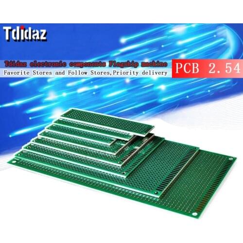 Double-sided tin plating thickness 1.6mm high-quality fiberglass board spray tin experimental board PCB 2.54 pitch hole board