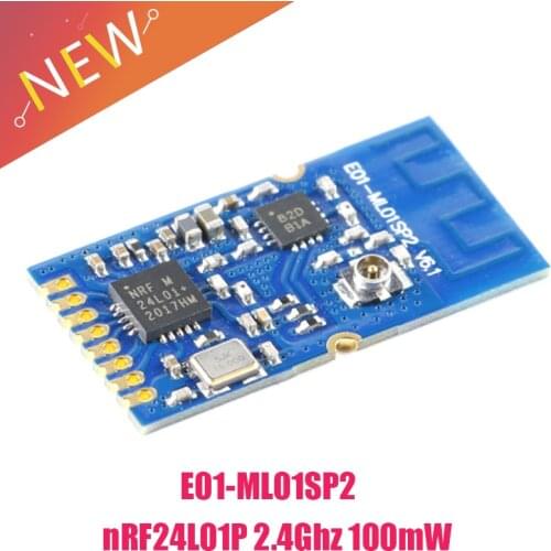 E01-ML01SP2 Long Range nRF24L01P 2.4Ghz 100mW IPX Stamp Hole Antenna uhf Wireless Transceiver nRF24L01+ PA Transmitter Receiver