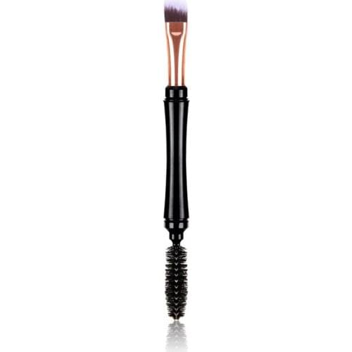 Saiantth Single Double Head Makeup Brushes Black Eye Concealer Eyebrow Eyelash Eyeshadow Eyeliner Brush Beauty Tool 14.5cm