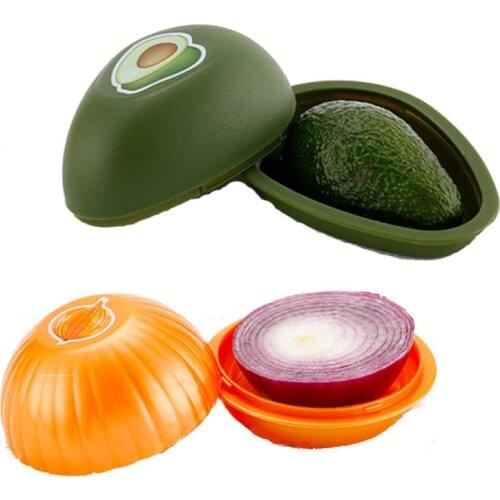 Preservation Fresh Box High Quality PP Avocado Tomato Onion Sealed Box Plastic Fresh Bowl Food-Storage-Boxes Vegetable-Shape