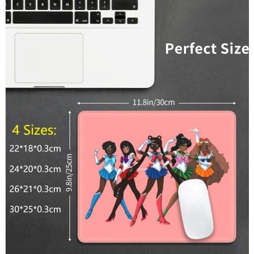 Poc Scouts Mouse Pad DIY Print Cushion Poc Scouts Feminism Girls Women Girl Power Cute Sailor Woc Brown Girls