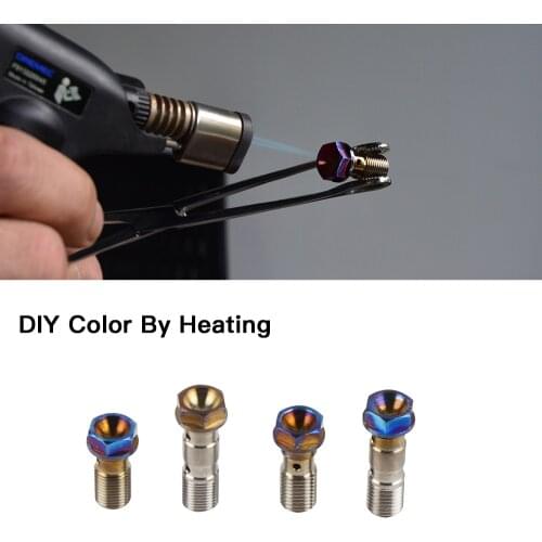 Dirt Bike Titanium Alloy Double Banjo Bolt M10 x 1.25 Pitch Thread For Nissin Dual Brake Line for Honda Kawasaki Yamaha Suzuki