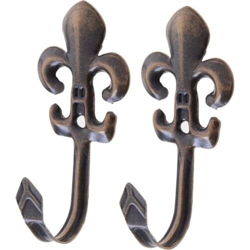 Hook Rustic Key Coat Bag Hat Hanger Rustic Robe Hooks For Home Bathroom 2PCS Cloth Hook Hangers Vintage Iron Wall
