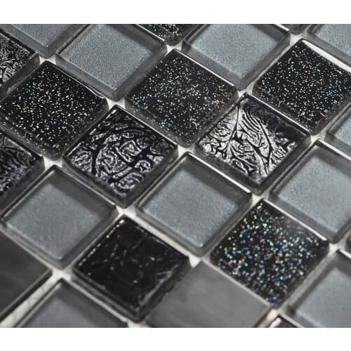 Crystal glass mixed stainless steel mosaic tiles EHGM1016 for kitchen backsplash bathroom shower dining room wall mosaic