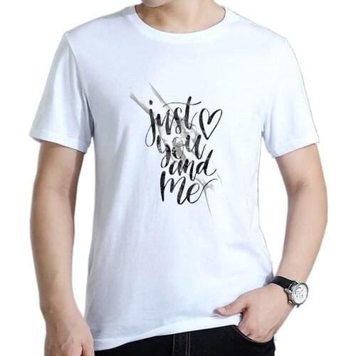 Men T Shirt - Nordic Modern Abstract Black and White Style Sweet Love Minimalist Print Summer Clothing LOVE Quotes Streetwear
