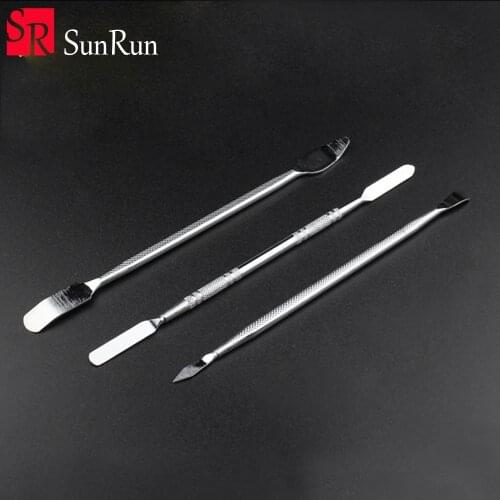 3 Pcs Metal Stainless Steel Professional Mobile Phone Tablet PC Metal Disassembly Rods Repairing Tools Pry Set