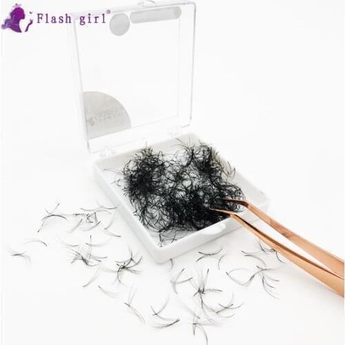 Flash girl Short Stem Premade fans 4D11mm Private Label Russia Volume Lashes Bulk Lashes Pre Made fans Lashes