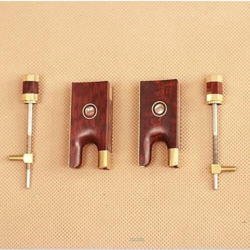 Wholesale 5 Sets Top New 4/4 Violin Snake Wood Frogs Copper Parts With Screw Accessories