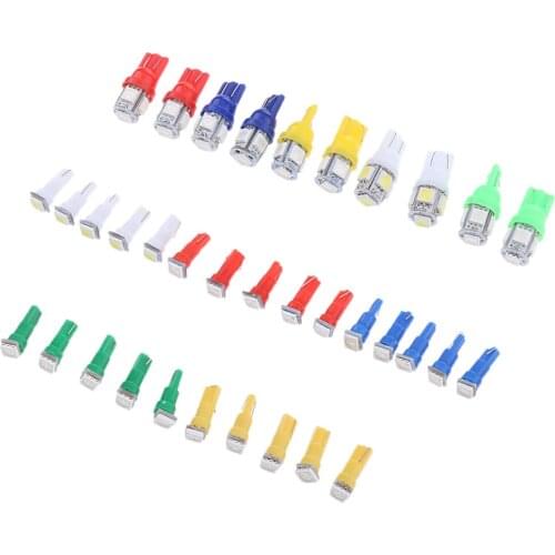 Dashboard Panel Meter Light Bulb Car Lamp Green Red White Blue Yellow T5 T10