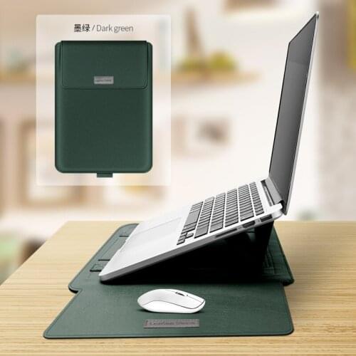 Laptop Stand Macbook Air 13 Case Accessories Laptop Bag Notebook Stand PU Support Laptop Bag 14 15.6 inch Briefcase Table Mat