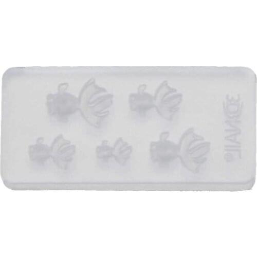 Cute Vivid Mini Size Goldfish Pendant Silicone Resin Mold DIY Jewelry Making Tools