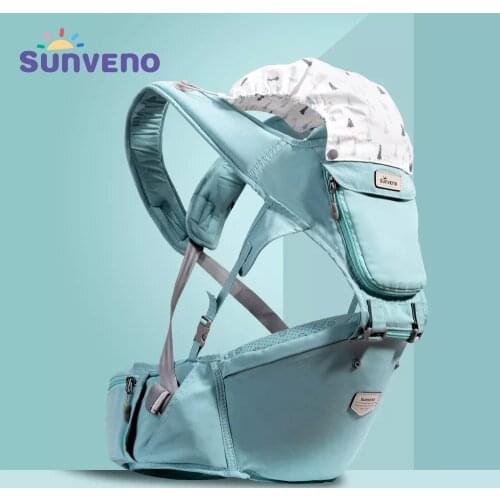 Sunveno Baby Carrier Front Facing Hipseat Kangaroo Ergonomic Baby Sling Carriers for Newborn Toddler Kids Loading Bear 20Kg