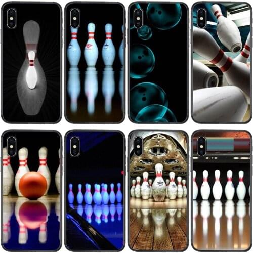 Bowling Ball Sport For Huawei P50 P Smart 2021 P40 Lite E P 40 P40Lite P40 Pro 2019 2020 Black Cell Cover 3D Etui Art Cover