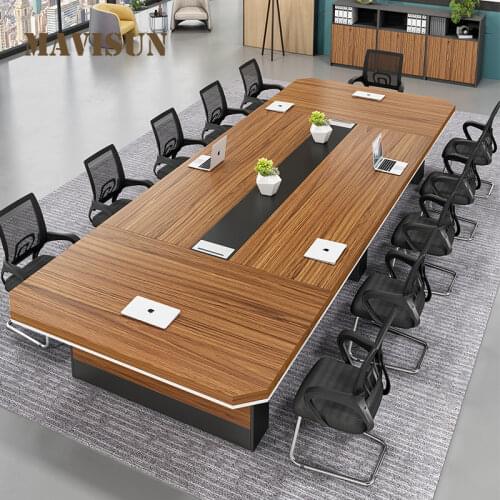 Large conference table long contracted and modern office furniture table training negotiation meeting room long tables and chair