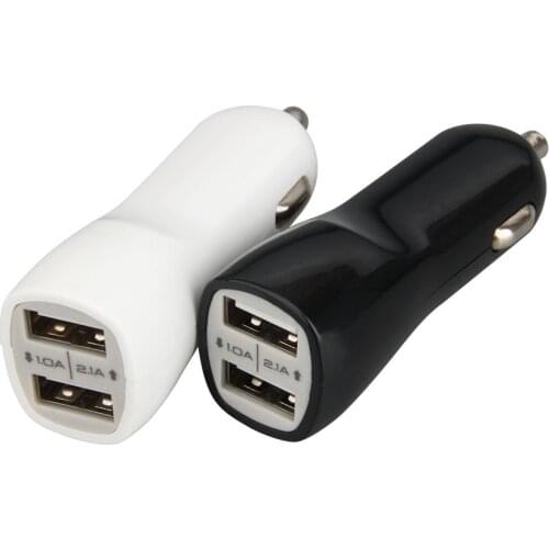 Universal 5V 2.1A/1A Cigarette Lighter Car Charger USB Vehicle DC12V-24V Dual USB Charger 2 Port Power Socket 50pcs/lot