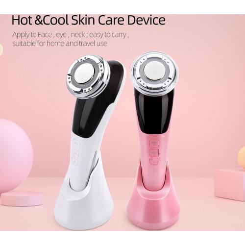 EMS Face Massager Radio Mesotherapy Electroporation LED Light Therapy Sonic Vibration Wrinkle Removal Skin Tightening Skin Care