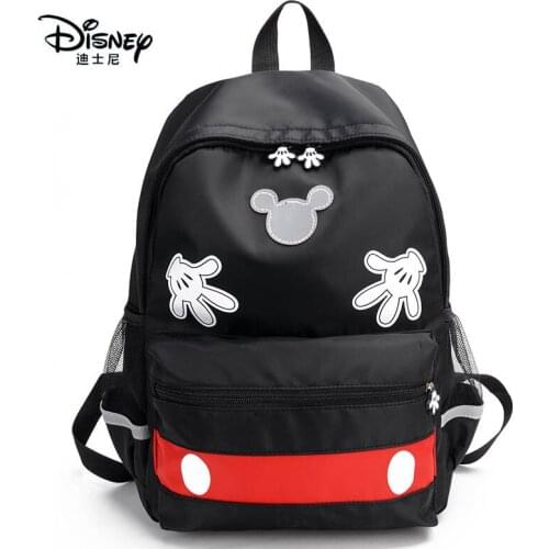 Disney Mickey Mouse Backpack Large Capacity Women Shoulder Bag Waterproof Student Schoolbag Lady Handbag Cartoon Cute Bags