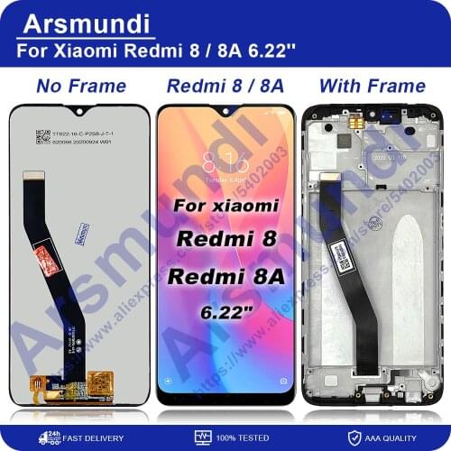 6.2" For Xiaomi Redmi 8A LCD Display Touch Screen Digitizer Assembly With Frame Replacement Parts For Xiaomi Redmi 8 A