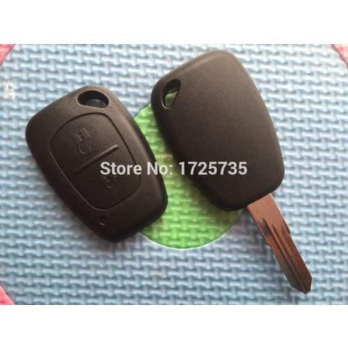 1pcs of New Replacement Key Blank For Renault 2 Buttons Remote Key Fob Case Shell With Uncut Blade No Logo