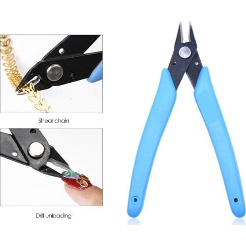 1PCS Nail Art Clipper Professional Nail Rhinestones Clipper Cutter Metal Chain Scissors Manicure Nail Jewelry Easlier Removing