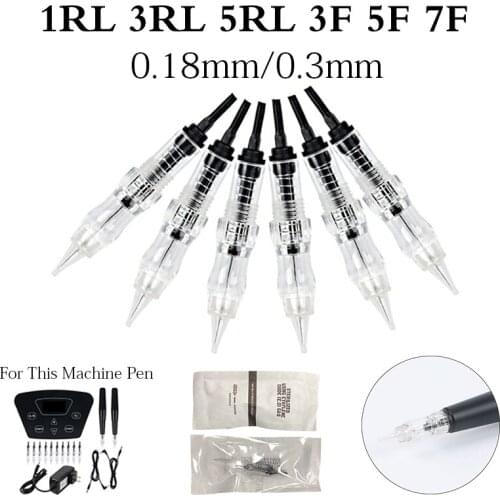 10/50pcs Revolution Tattoo Cartridge Needles Permanent Makeup Screw MTS Needle for Black Pearl Tattoo Machine Kit 1/3/5RL/3/5/7F