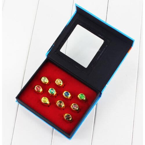 10pcs/lot Anime Cartoon Ring Cosplay Figure Toys