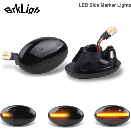 2pcs LED Dynamic Front Bumper Reflector Side Marker Light Turn Signal Lamps For Mercedes Benz Smart Vito A-Class Citan W168 W447