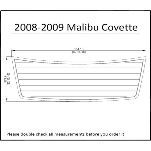 2008-2009 Malibu Covette Swim Platform Pad Boat EVA Teak Decking 1/4" 6mm