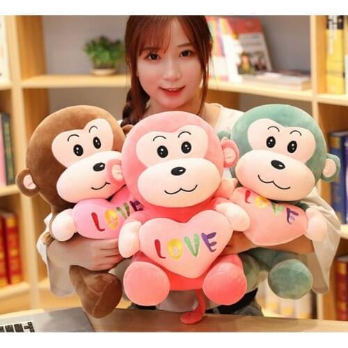 36cm Funny Simulation Monkey Plush Toy Soft Cartoon Animal Stuffed Doll Home Decoration Children Christmas Birthday Present
