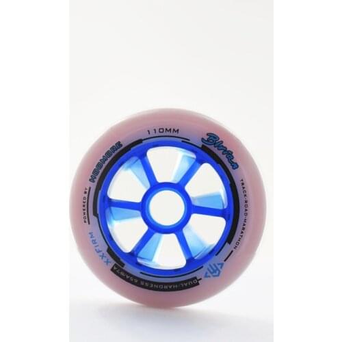 6pcs Dualcore 65A 87A Elastic Inline Speed Skating Wheel XXFirm Blue Red Magic 3-wheel Road Track Race 100mm 110mm Patines Rodas