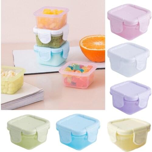 60ML Kitchen Food Small Storage Boxes Square Vacuum Food Organizer For Household Kitchen Food Grade PP Material Storage Boxes