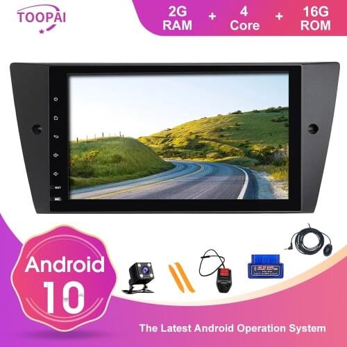 TOOPAI Android 10 Car Radio For BMW E90 E91 E92 E93 3 Auto Multimedia Player Steering Wheel Control GPS Navigation Hifi HD IPS