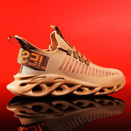 Oversize Summer Light Weight Sneakers Man Running Shoes Sport Men Sports Shoes 2020 Autumn Sneakers Outdoor Brown Male GMB-0157