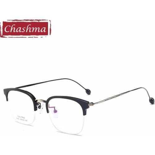 Chashma Brand Half RimEyeglasses Women Fashion Optical Frames Clear Lenses TR90 Glasses Trend Glasses Frame Mens Spectacles