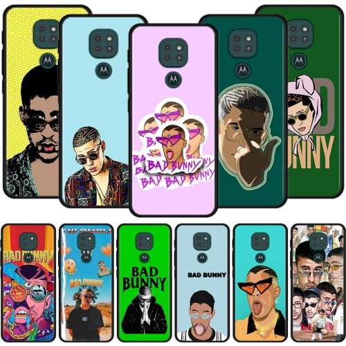 Phone Case for Motorola G9 Play One Fusion Plus G8 Power Lite Cover For Moto Hype G Stylus E6s Funda bad bunny
