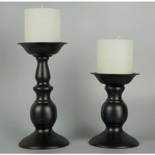 Black Metal Candlestick Candle Holder Stand Wedding Party Table Decoration Gifts