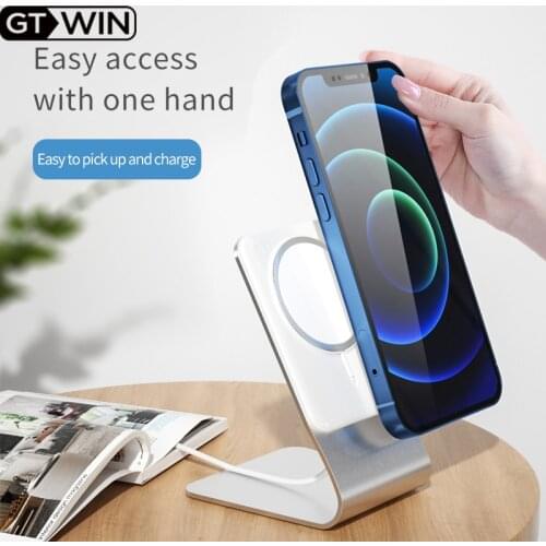 GTWIN New Phone stand Holder For iphone 12 /12 Pro/Mini/Pro Max safe Holder Wireless Charger Base Desk Phone Holder