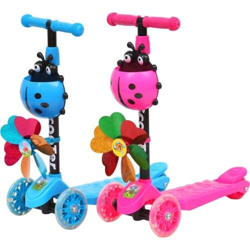 Artfunning Childrens meter high scooter three-wheel four-wheel flash frog swing car childrens scooter free Shipping