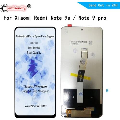 For Xiaomi Redmi Note 9S M2003J6A1G LCD Display+Touch Panel Screen Digitizer with Frame Assembly for Redmi Note 9 Pro M2003J6B2G