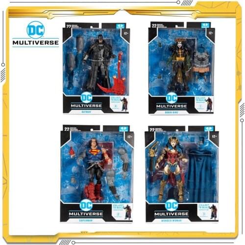 4Pcs/Set 7inch Mcfarlane DC Darkseid Batman Wonder Woman Robin King Model Toy Action Figures Toys For Children Gift