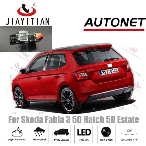 JIAYITIAN Rear View Camera For Skoda Fabia 3 NJ 5D 2015 2016 2017 2018 2019 CCD Night Vision Backup camera license plate camera