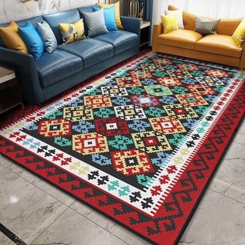 Bohemian Nation Style Carpets For Living Room Bedroom Area Rug Nordic Parlor Coffee Table Geometric Carpet Mat Modern Home Floor