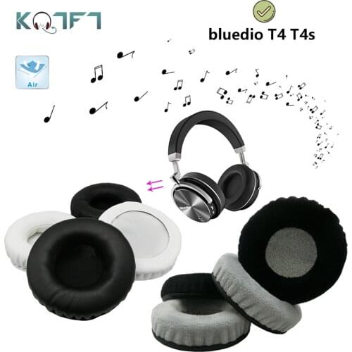 KQTFT Round shape 1 Pair of Replacement Ear Pads for bluedio T4 T4s Headset EarPads Earmuff Cover Cushion Cups