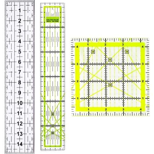 LMDZ 3Pcs/Set Acrylic Fabric Yardstick Rulers Patchwork Sewing Ruler Cutting Tool Set Craft DIY Sewing Accessories Tools