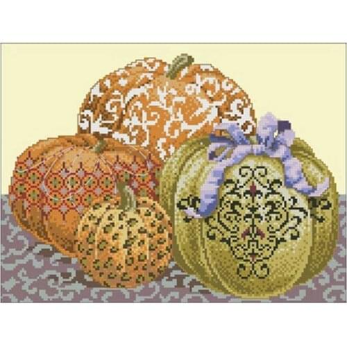 Halloween pumpkin patterns counted 11CT 14CT 18CT DIY Cross Stitch Sets wholesale Cross-stitch Kits Embroidery Needlework