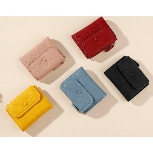 Small Pu Leather Women Wallet Mini Lady Coin Purse Pocket Yellow Female Wallet Girl Purse Brand Designer Women Purse