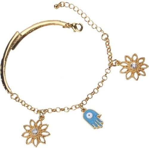 EVIL EYE new fashion Alloy gold evil eye bracelet trendy material geometric for woman man fashion bracelet jewelry gift