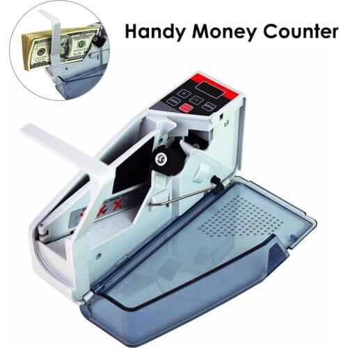 NEW Mini Portable Money Counter Handy Worldwide Bill Cash Banknote Count V40 Counting Machine Battery or AC Plug Powered AC/DC